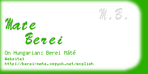 mate berei business card